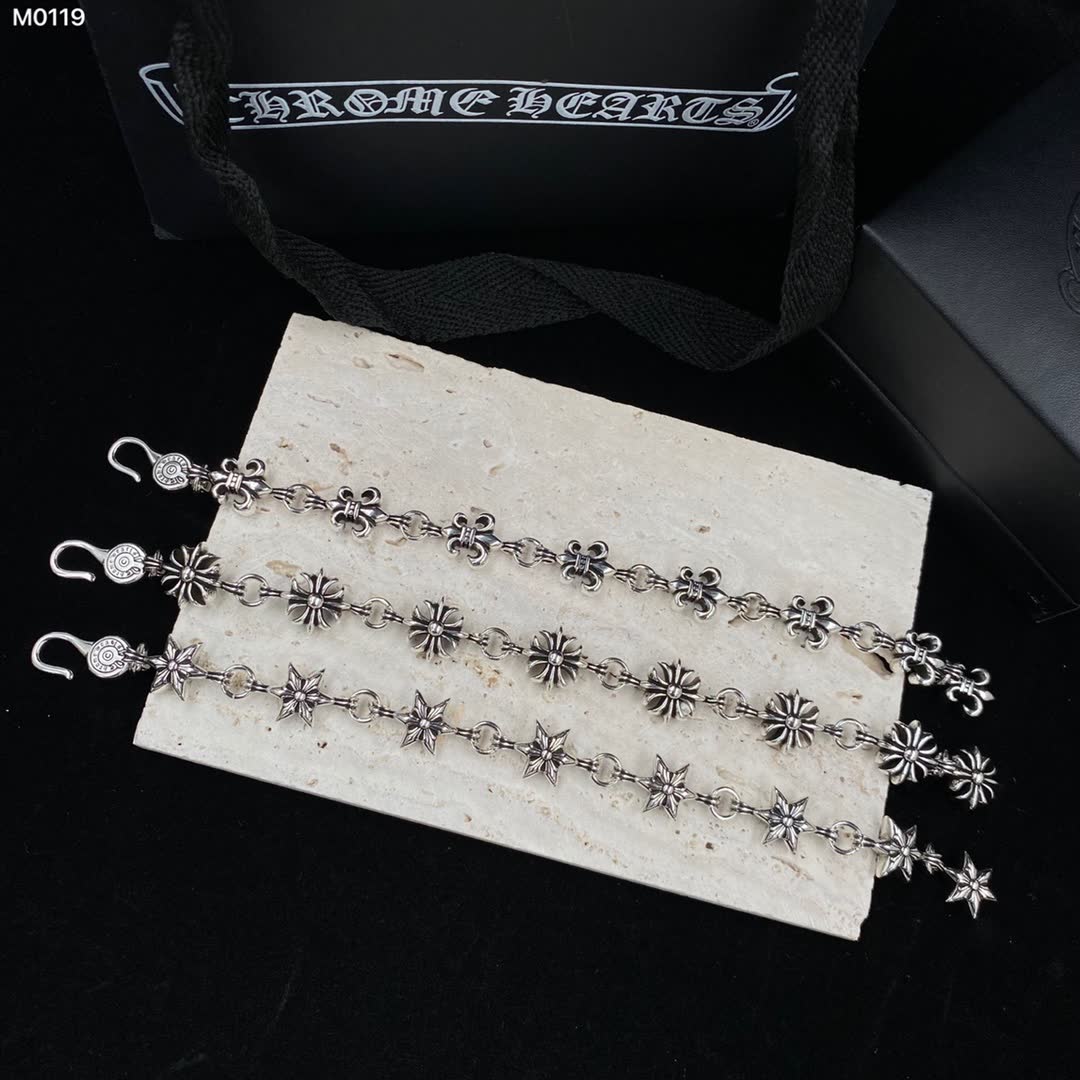 Chrome Hearts Silver Flower Bracelet